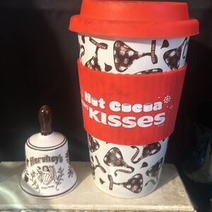 Hersheys travel coffee mug/cup & bell